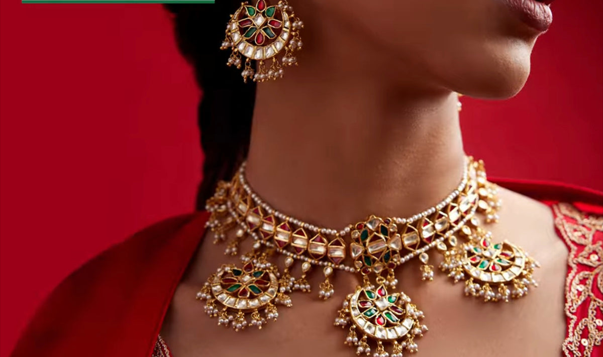 Gold Plated Kundan Necklace store Set