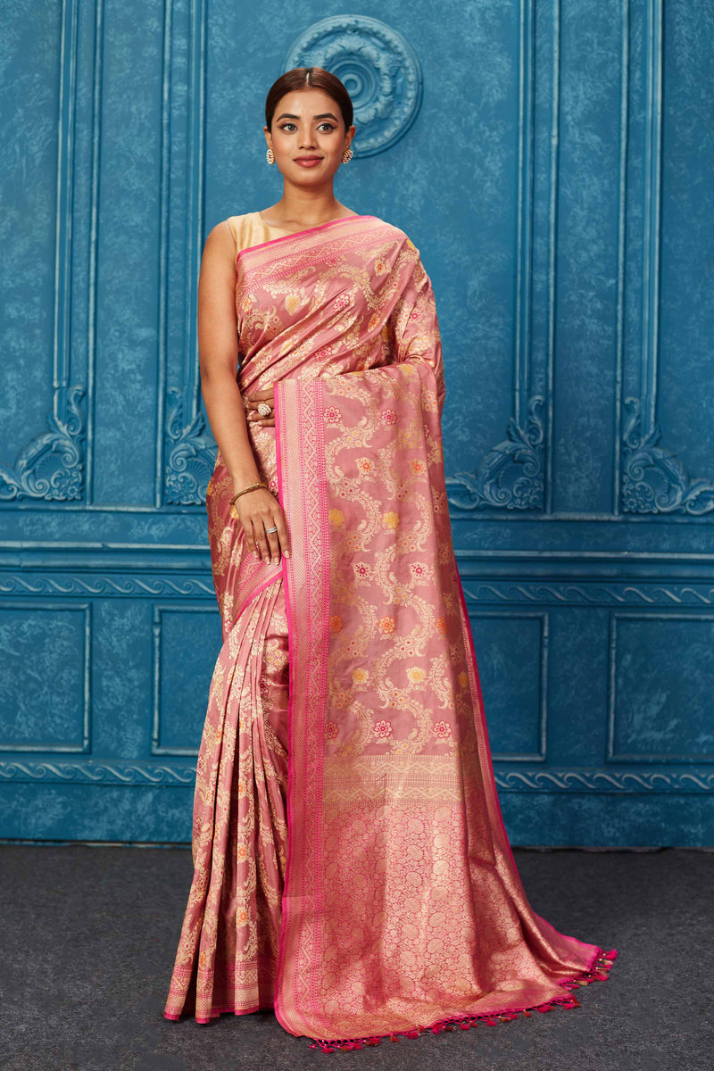 Blush of Elegance: Pink Banarasi Saree at Rs 1399.00, Munger