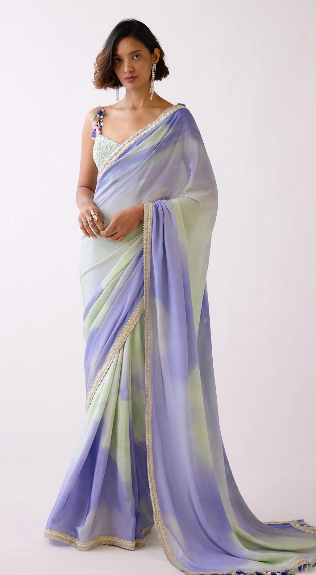 90Y049a- Georgette designer  Saree with Blouse