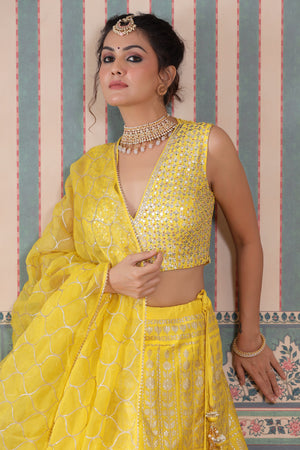 Yellow Ceirs Vibrant Lehenga Set | Traditional indian dress, Fancy blouse  designs, Lehenga