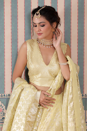Buy Yellow Lehenga With Blouse And Dupatta Online for Women by DADDY'S  PRINCESS BY PRIYANKA JAIN - 3951203