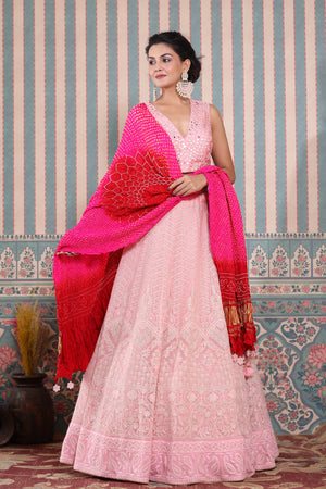 Baby Pink Premium Net Emblished Sequence Work Lehenga Choli