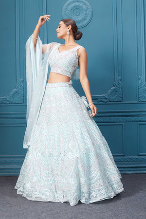 Stunning royal blue lehnega | Light lehengas | Royal blue lehnga with silver  embroidery and ful… | Indian fashion dresses, Indian gowns dresses, Indian  bridal dress