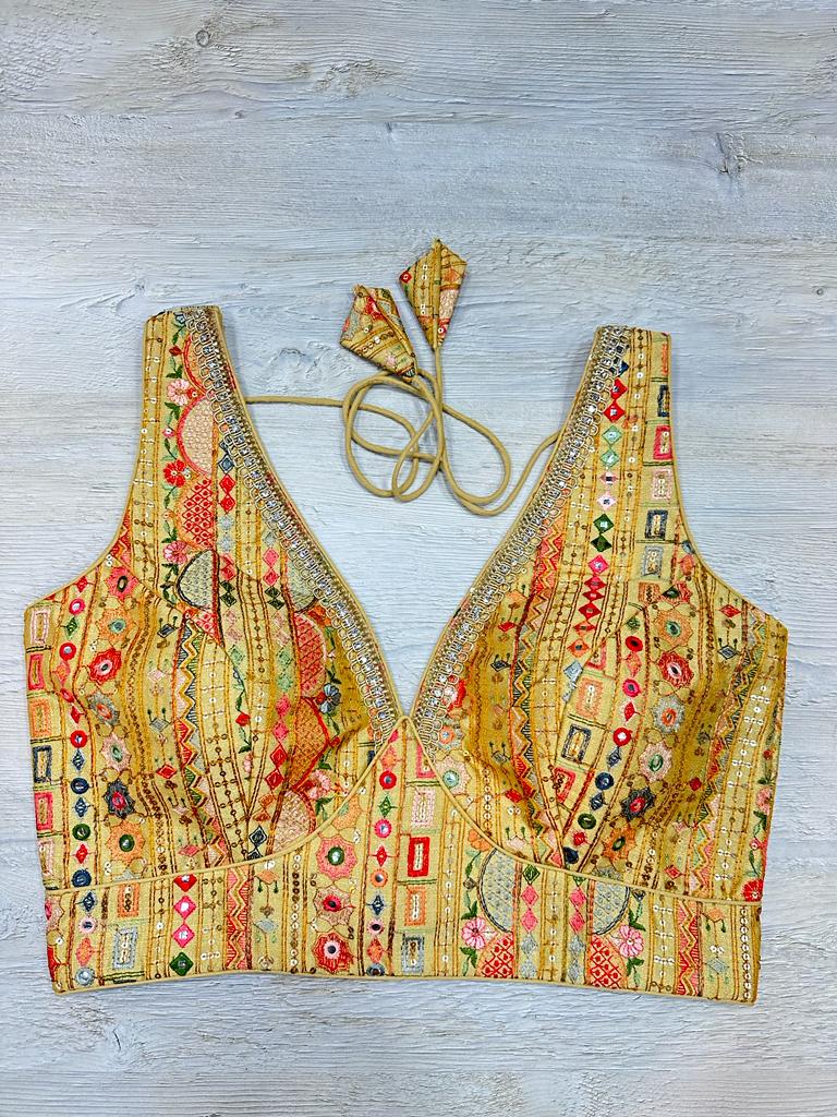 Georgette Multicolor Embroidered Designer Blouse, Size: 36 at Rs 5000/piece  in Chennai