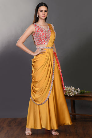 Saree - Buy Party Wear Designer Saree | Trending Sarees | Ruffle Saree | Western  Saree 2024 - Ethnic Plus