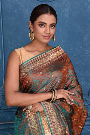 Buy Deep Black Banarasi Saree online-Karagiri