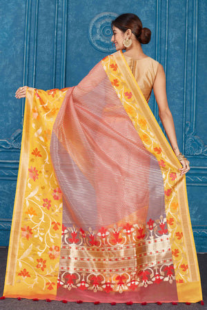 Yellow Saree Online | Buy Yellow Designer Saree Online | Ethnic Plus