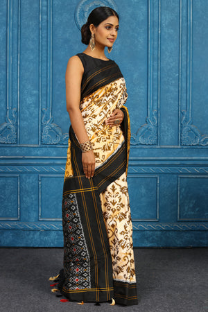 Black Doll Bomkai Double Border Silk Saree