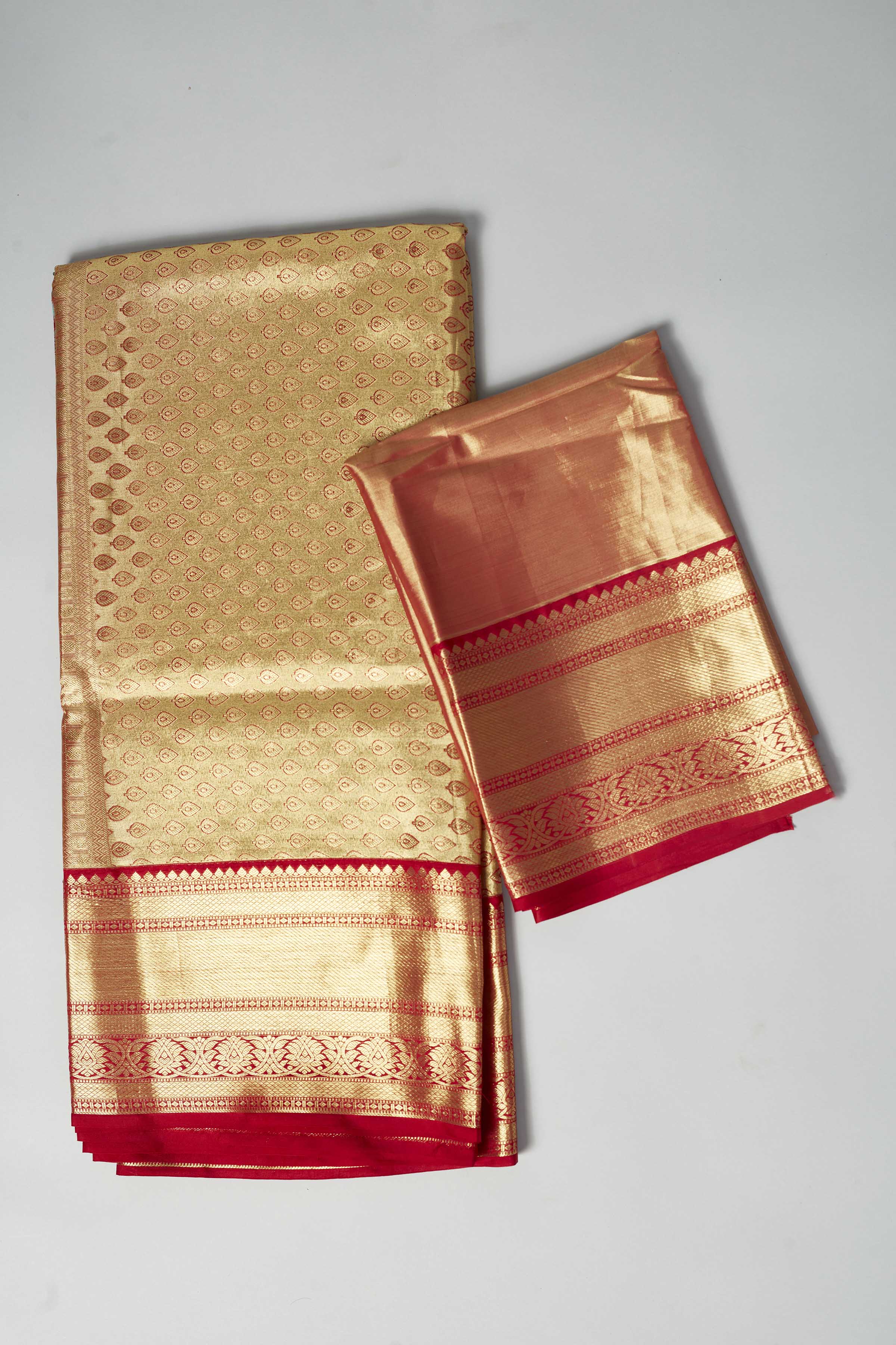 Buy pastel green Kanjeevaram silk sari online in USA with red zari border. Look your best on festive occasions in latest designer saris, pure silk saris, Kanjivaram silk sarees, handwoven saris, tussar silk sarees, embroidered saris from Pure Elegance Indian clothing store in USA.-blouse