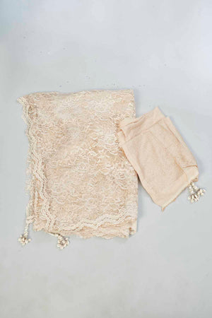 Shop elegant cream embroidered lace saree online in USA. Look your best on festive occasions in latest designer saris, pure silk saris, Kanjivaram silk sarees, handwoven saris, tussar silk sarees, linen sarees,  embroidered sarees from Pure Elegance Indian clothing store in USA.-blouse