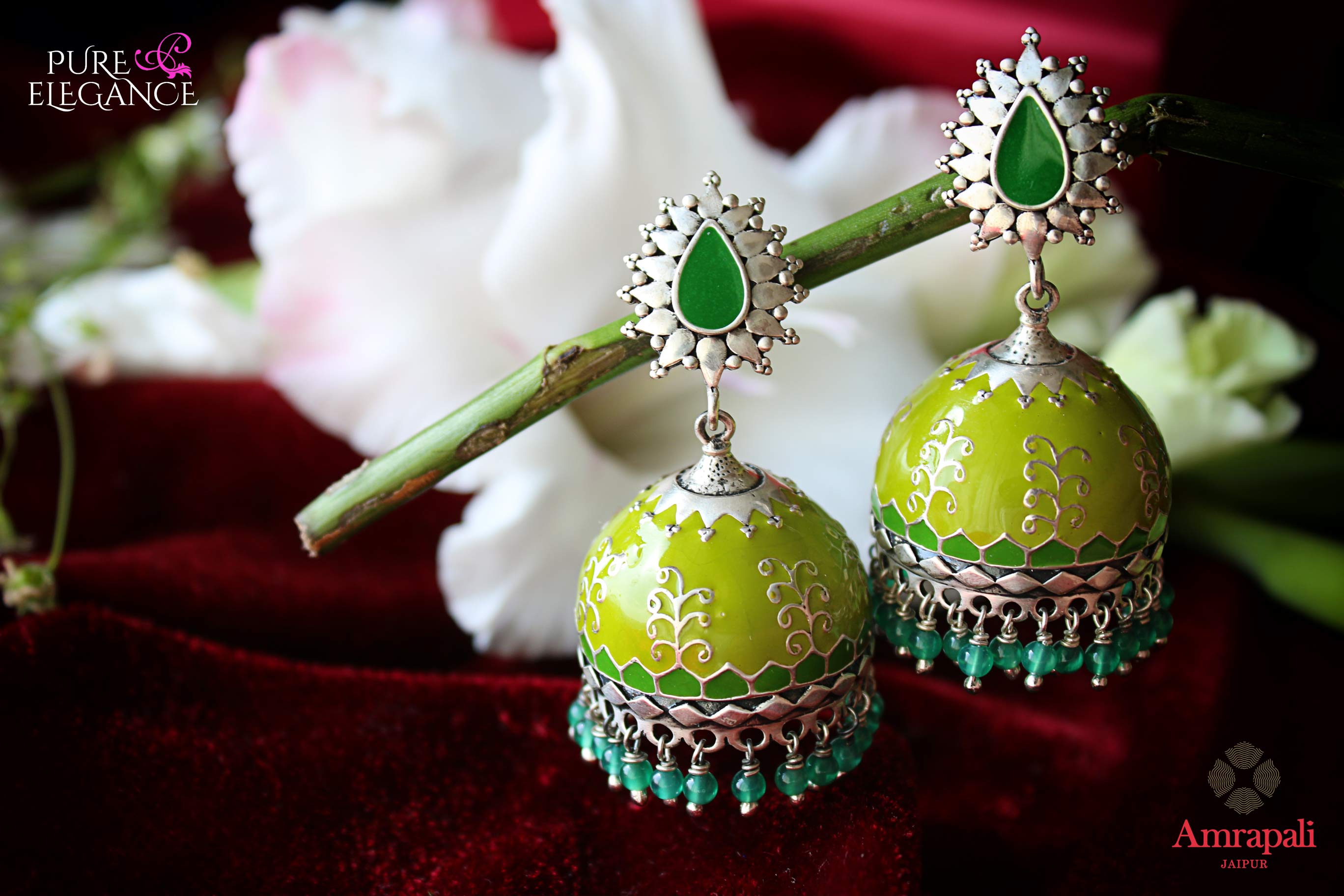 Amrapali silver clearance jhumkas