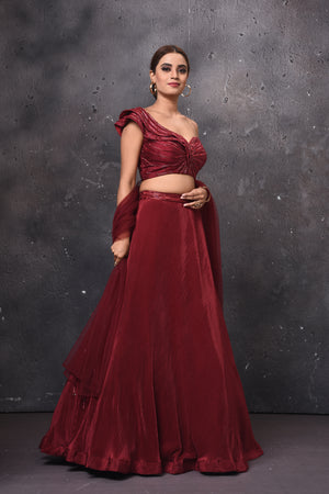 Maroon Color Party Wear Designer Lehenga Choli :: ANOKHI FASHION