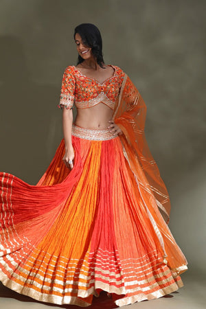 Orange Lehenga 2023 - Orange Lehenga for Bride -Orange Lehenga Combination  - Sundar Outfits,Bridal - YouTube