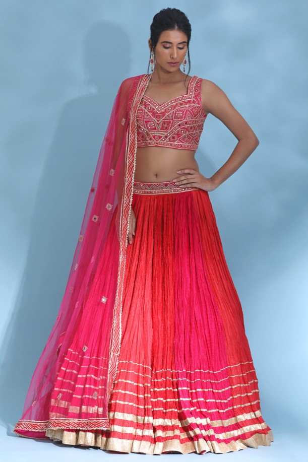 Neon Pink Lehenga with Soft Net White Dupatta - 5 Days | Designer lehenga  choli, Indian wedding lehenga, Party wear lehenga