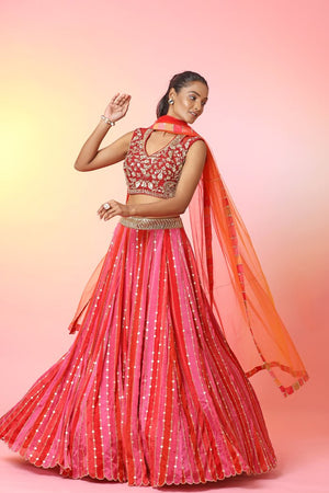 Maslin Silk Anarkali with Dupatta – Mina Designer Collection
