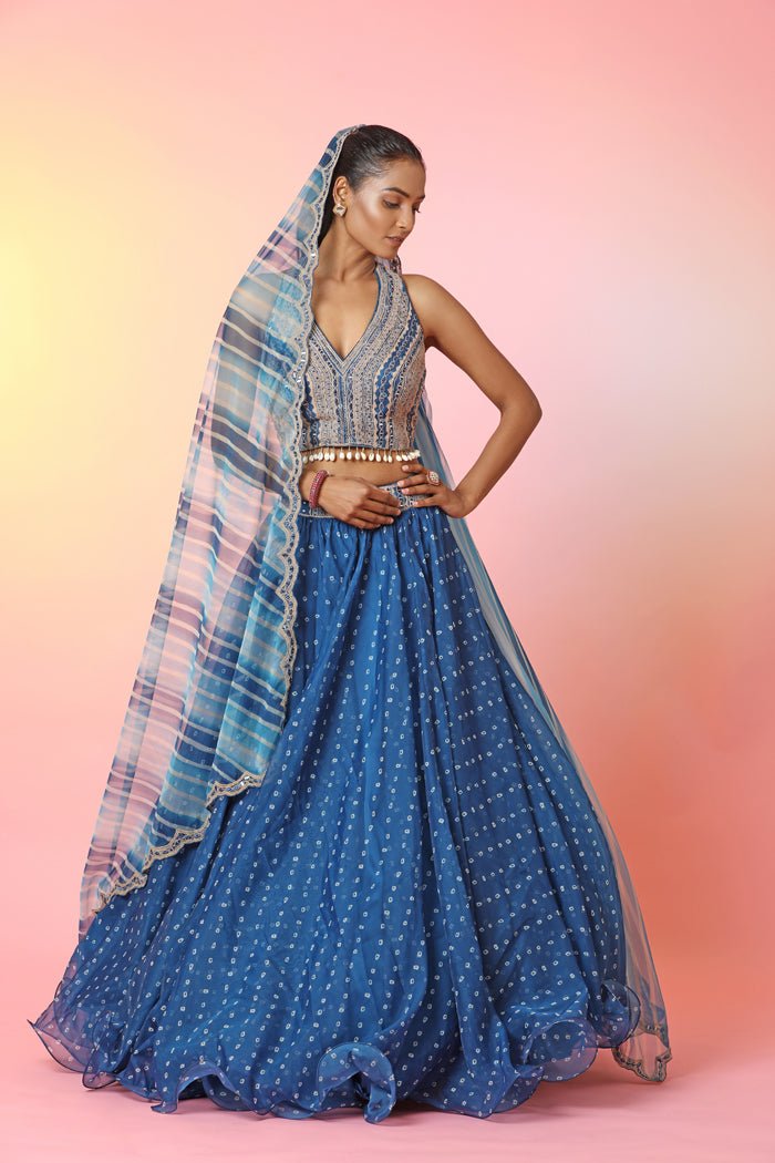 Buy Blue Lehenga Choli Sets for Women by Fashion Basket Online | Ajio.com