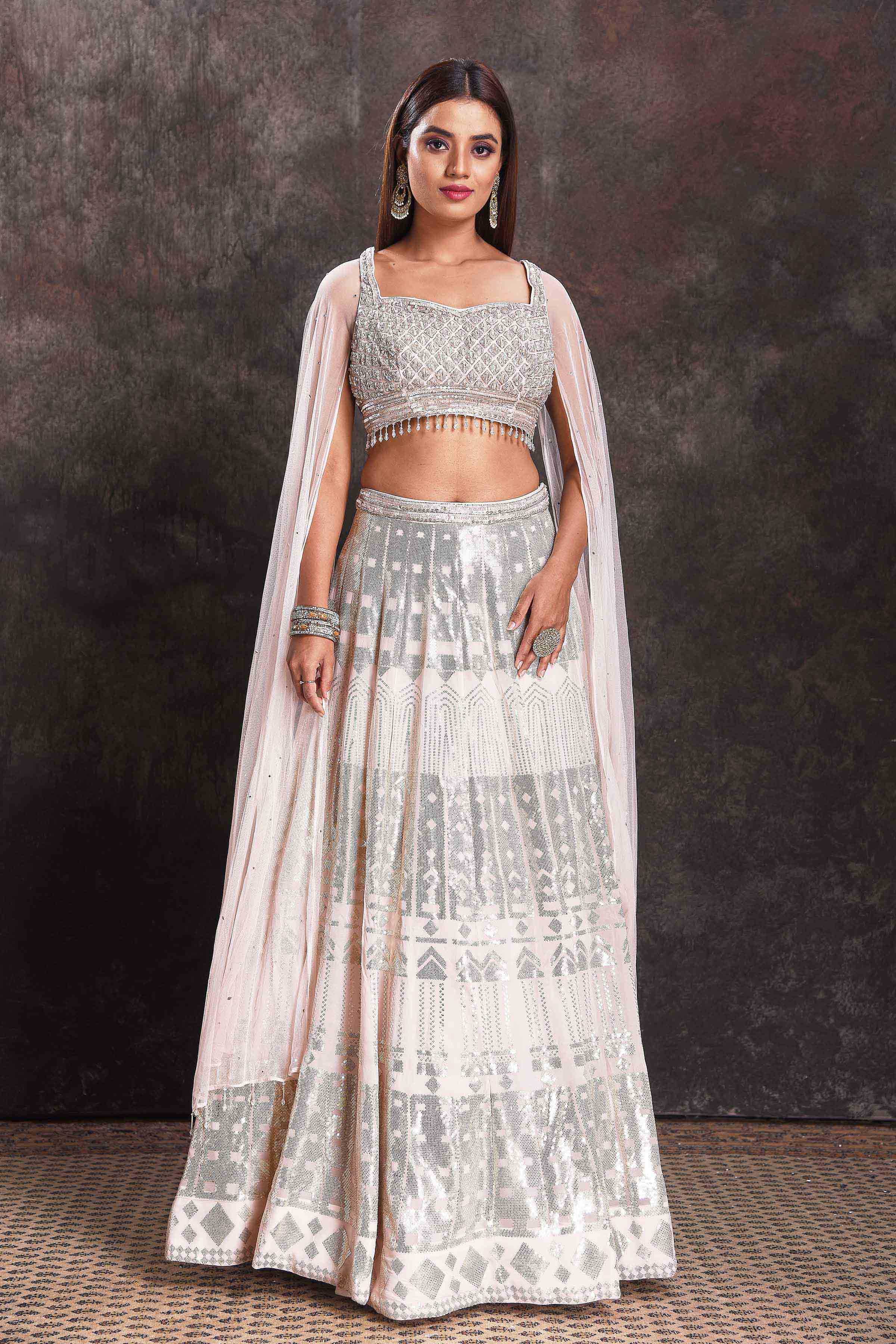 Buy Green Lehenga And Blouse Taffeta Dupatta Tulle Embroidery Bridal Set  For Women by Nitika Gujral Online at Aza Fashions.