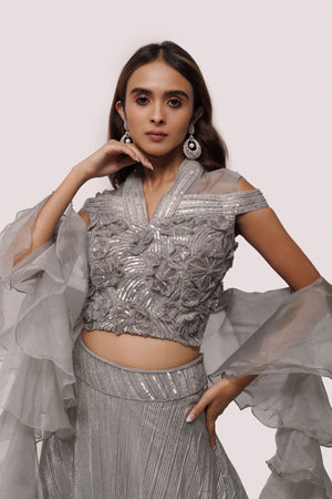 Buy Silver Suit Sets for Women by Prizo Online | Ajio.com