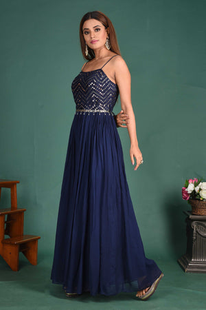 Navy Blue Gown - Buy Navy Blue Gown Online in India