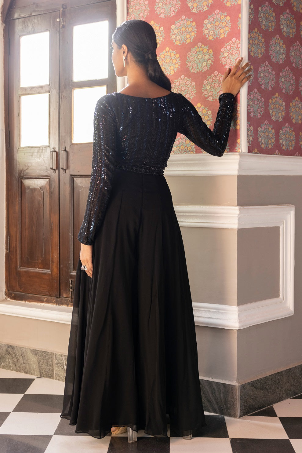 Fox Georgette Full Sleeve Anarkali Dress at Rs.899/Piece in surat offer by  Kajal Creation