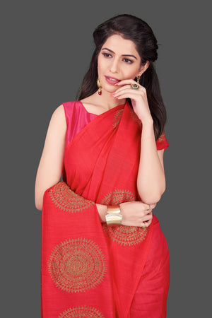 Borderless pure soft silk saree – www.vannamayil.com