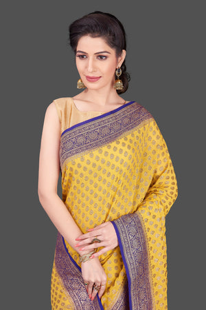 Buy Yellow Sarees for Women by Indie Picks Online | Ajio.com