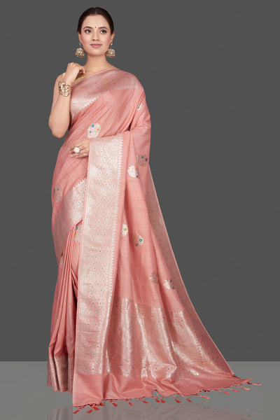 Blush of Elegance: Pink Banarasi Saree at Rs 1399.00, Munger