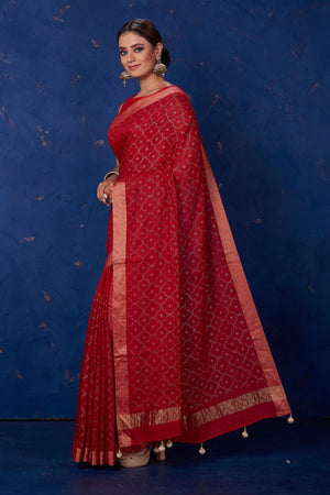Buy Fuschia Embroidered Saree with Kasab Badla Work by LAJJOO at Ogaan  Online Shopping Site