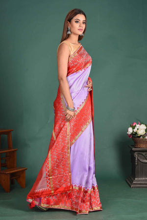 Buy online Red Silk Printed Gujarati Saree from ethnic wear for Women by  Cult'us for ₹6500 at 0% off | 2024 Limeroad.com