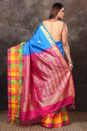 Buy Multicolour Kanjivaram Silk Saree T367475