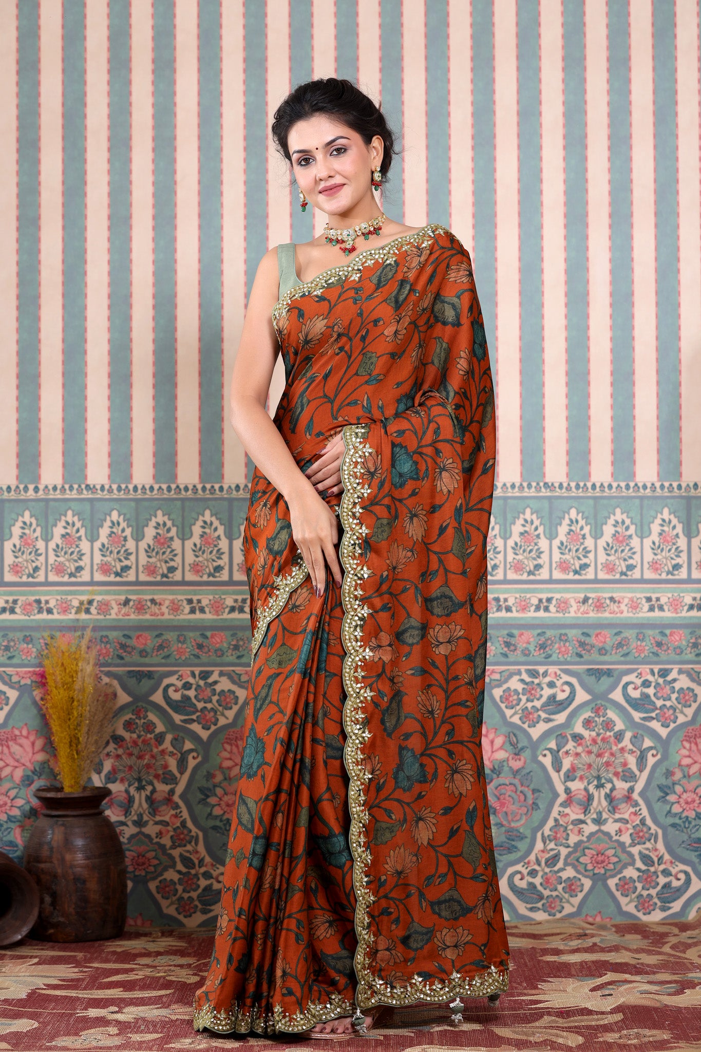 Multicolor Printed Ladies Border Saree at Rs 837/piece in Belgaum