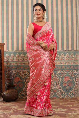 Online Banarasi Saree Collection | Banarasi Saree with Designer Blouse –  Ambikam