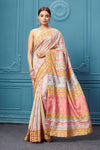 Buy pastel multicolor chevron Mulberry silk embroidered saree online in USA. Look royal at weddings and festive occasions in exquisite designer sarees, handwoven sarees, pure silk saris, Banarasi sarees, Kanchipuram silk sarees from Pure Elegance Indian saree store in USA. -full view